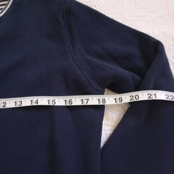 Tommy Hilfiger Cardigan Sweater Womens Navy Blue S Petite 100% Cotton - Picture 9 of 11